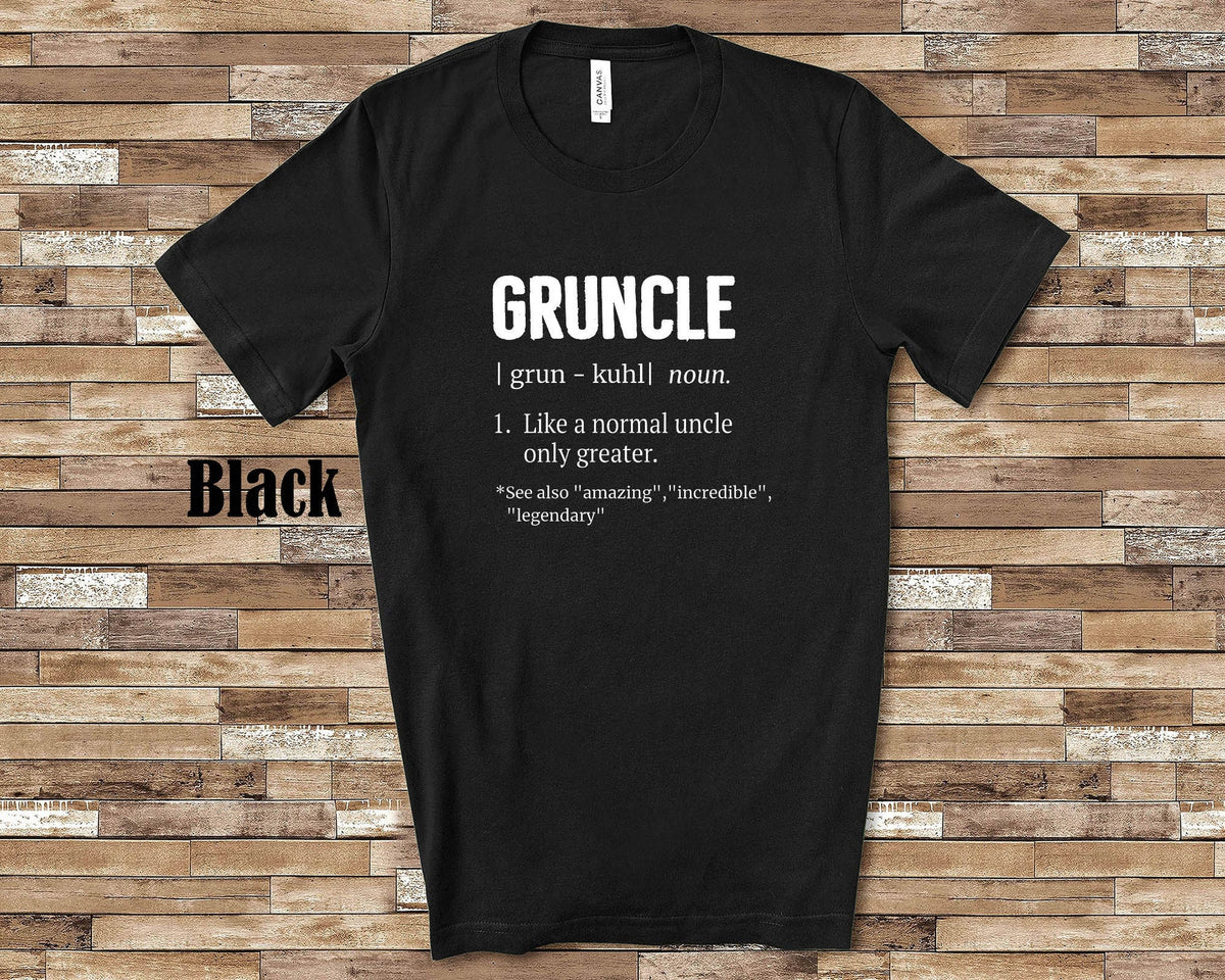 Gruncle Definition Funny Tshirt Great for Uncle Announcement Birthday or Christmas Gifts for Brother Graphic Tee – Cozy Vibes · Must-Have Style