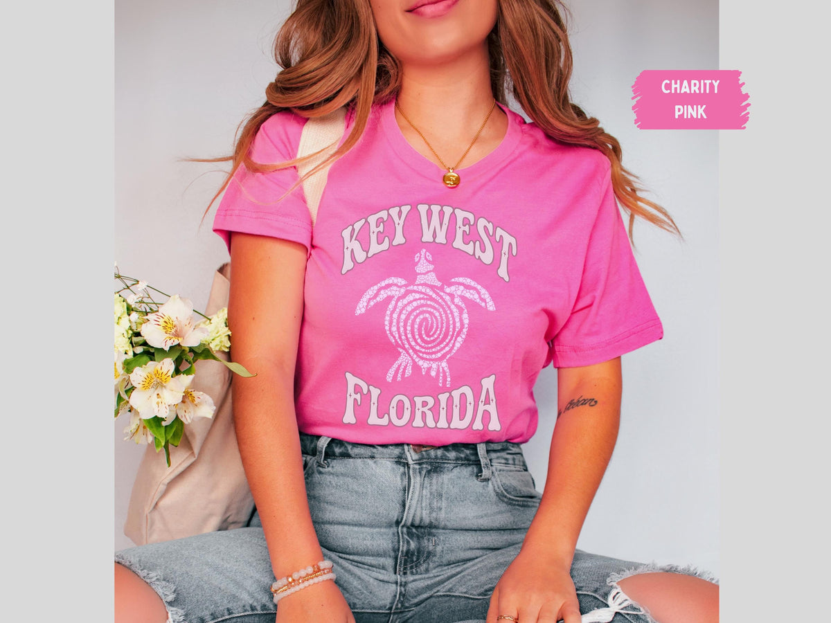 Key West Florida Unisex Tee Tropical Vacation Shirt Beach Souvenir Top Travel Graphic TShirt Summer Vibes Apparel Graphic Tee – Cozy Vibes · Must-Have Style