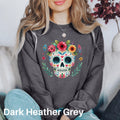 Dia De Los Muertos Sweatshirt Sugar Skull Sweater Day Of The Dead Shirt Mexican Heritage Mexican Floral Skull Shirt Flower Skull Shirt Sweatshirt – Bold Style · Must-Have Style