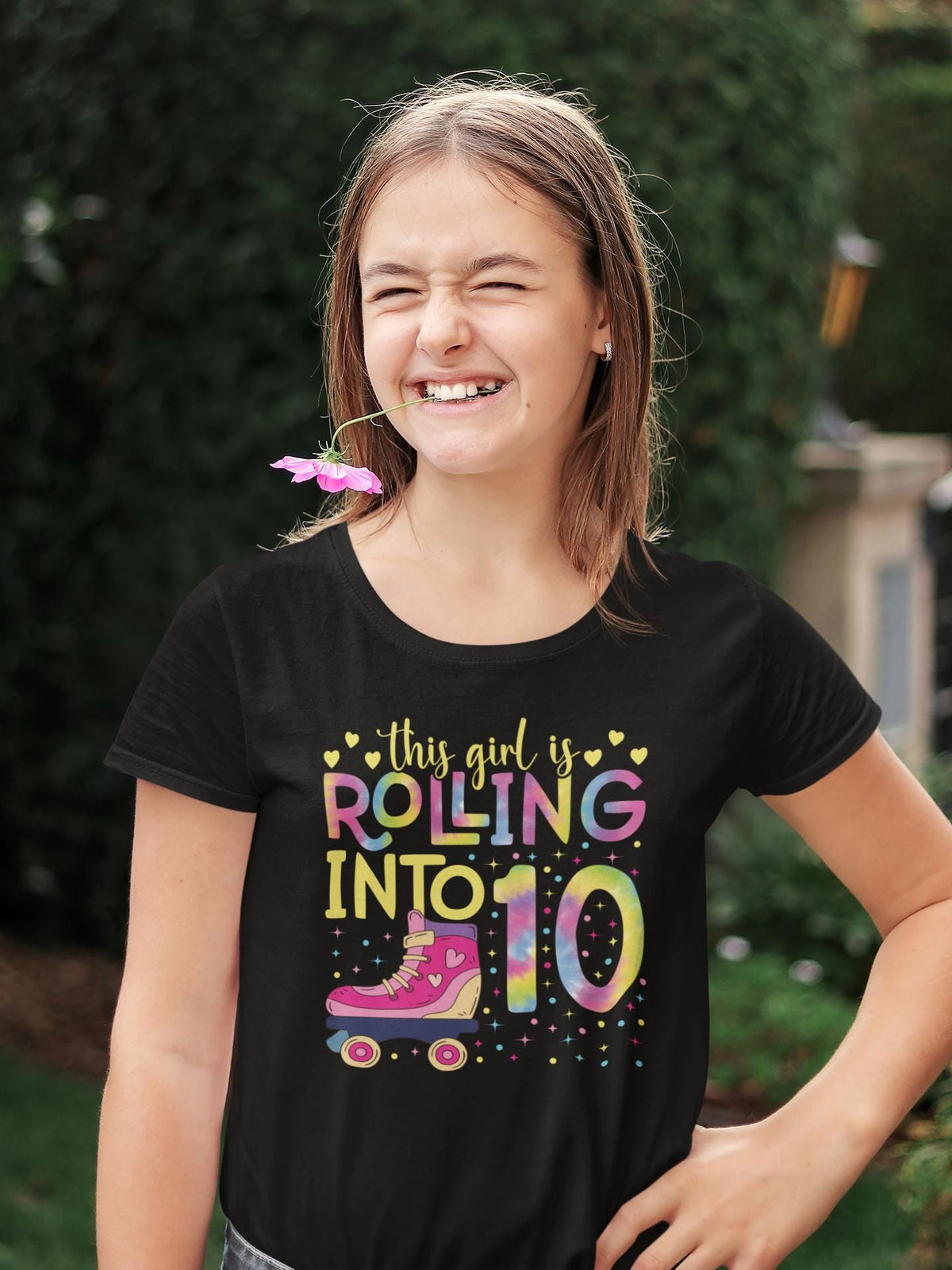 This Girl Is Rolling Into 10 Shirt Roller Skate Girl Shirt Roller Skate Party Shirt Roller Skating Birthday Shirt Roller Blade Shirt Graphic Tee – Easygoing Wear · High-Quality Print
