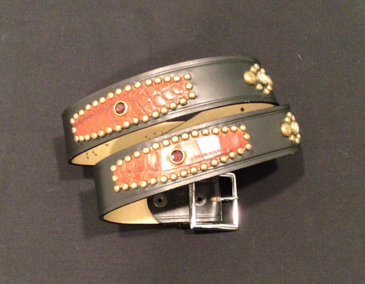 J010 194039s style black leather gold studded rockabilly western biker belt with brown snake skin 36quot waist j010 Graphic Tee – Aesthetic Look · Great Gift For Fans