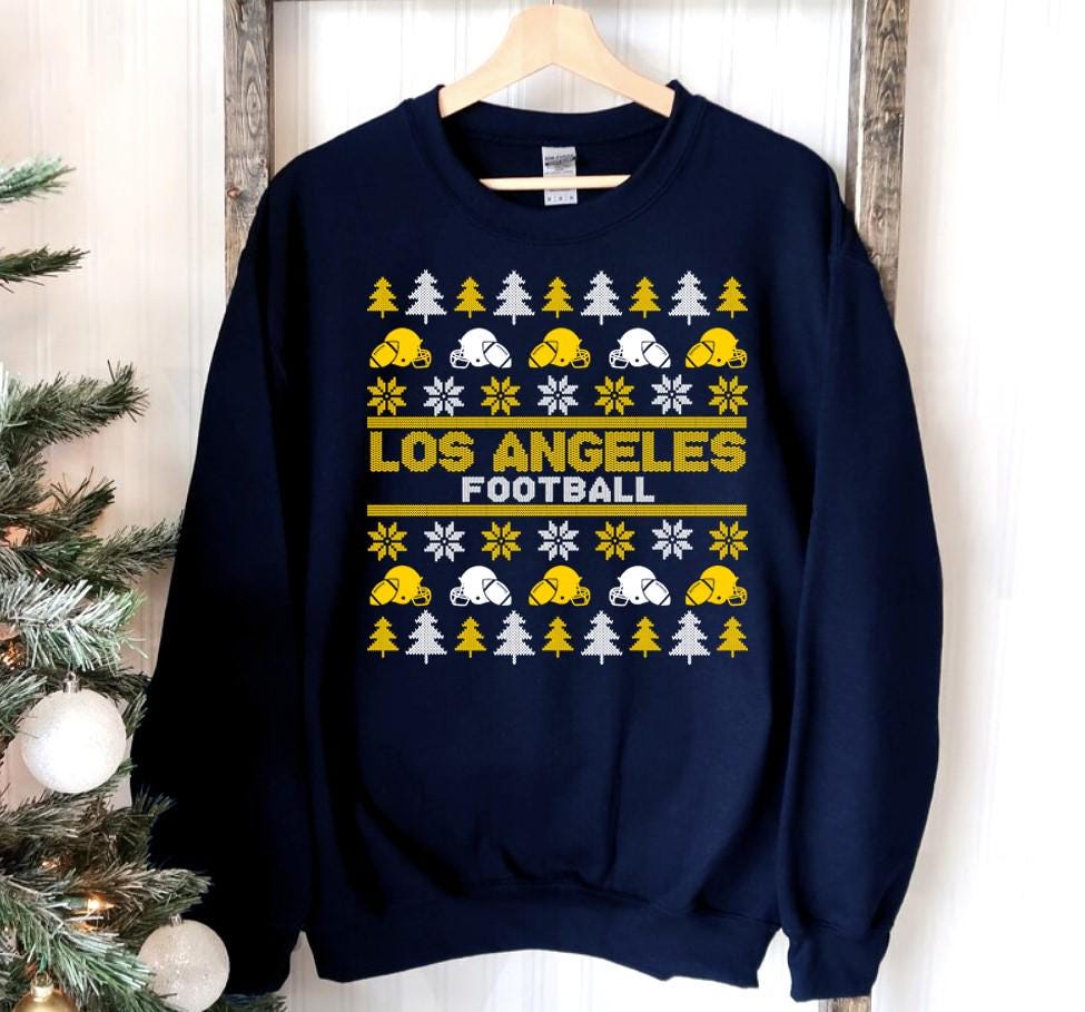 Los Angeles R Football Ugly Pattern Christmas Sweatshirt LA R Football Team Unisex Hoodie Football Mom Vintage Shirt Christmas Gifts Hoodie – Fan Favorite · Trending Graphic Apparel