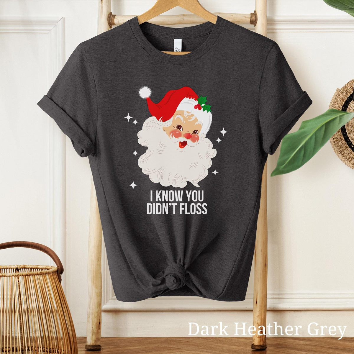 Christmas Dental Shirt Dental Hygienist Shirt I Know You Didn39t Floss Shirt Retro Santa Dentist Gift Dental Office Christmas Shirt Graphic Tee – Aesthetic Look · Perfect For Daily Wear