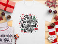First Christmas as Husband and Wife TShirt Cute Christmas Couples Shirt Newlywed Christmas Tee Matching Holiday Shirts Graphic Tee – Fan Favorite · Great Gift For Fans