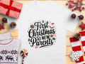 First Christmas as New Parents TShirt Holiday Season Tee Christmas Gift for New Parents Cute Holiday Shirt Festive Parent Shirt Graphic Tee – Bold Style · Perfect For Daily Wear