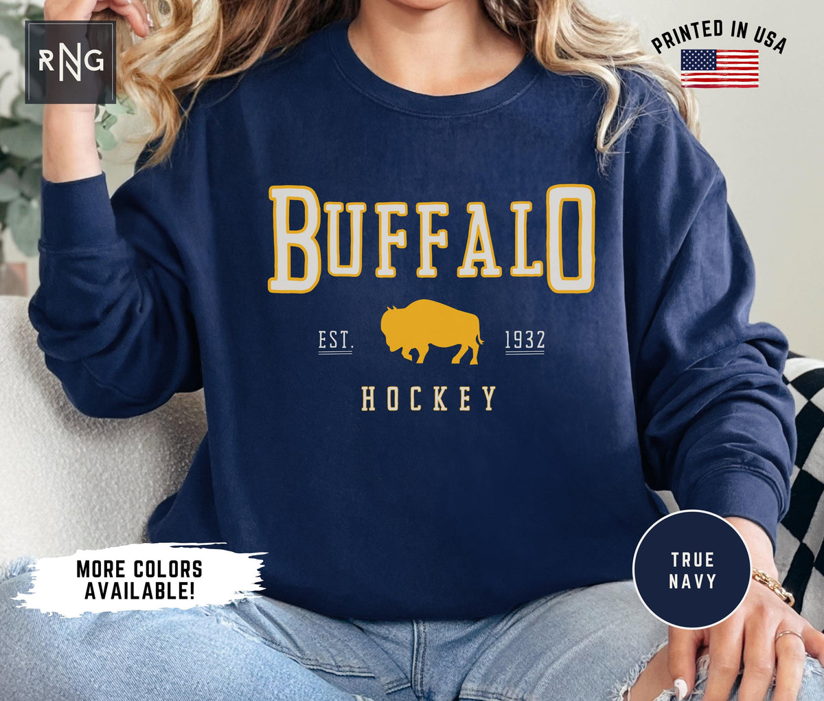 Buffalo Hockey Shirt Sabre Hockey Sweatshirt Buffalo Hockey Crewneck Buffalo Sports Fan Apparel Sabre Fan Gift Idea Hockey Mom Sweatshirt – Fan Favorite · High-Quality Print