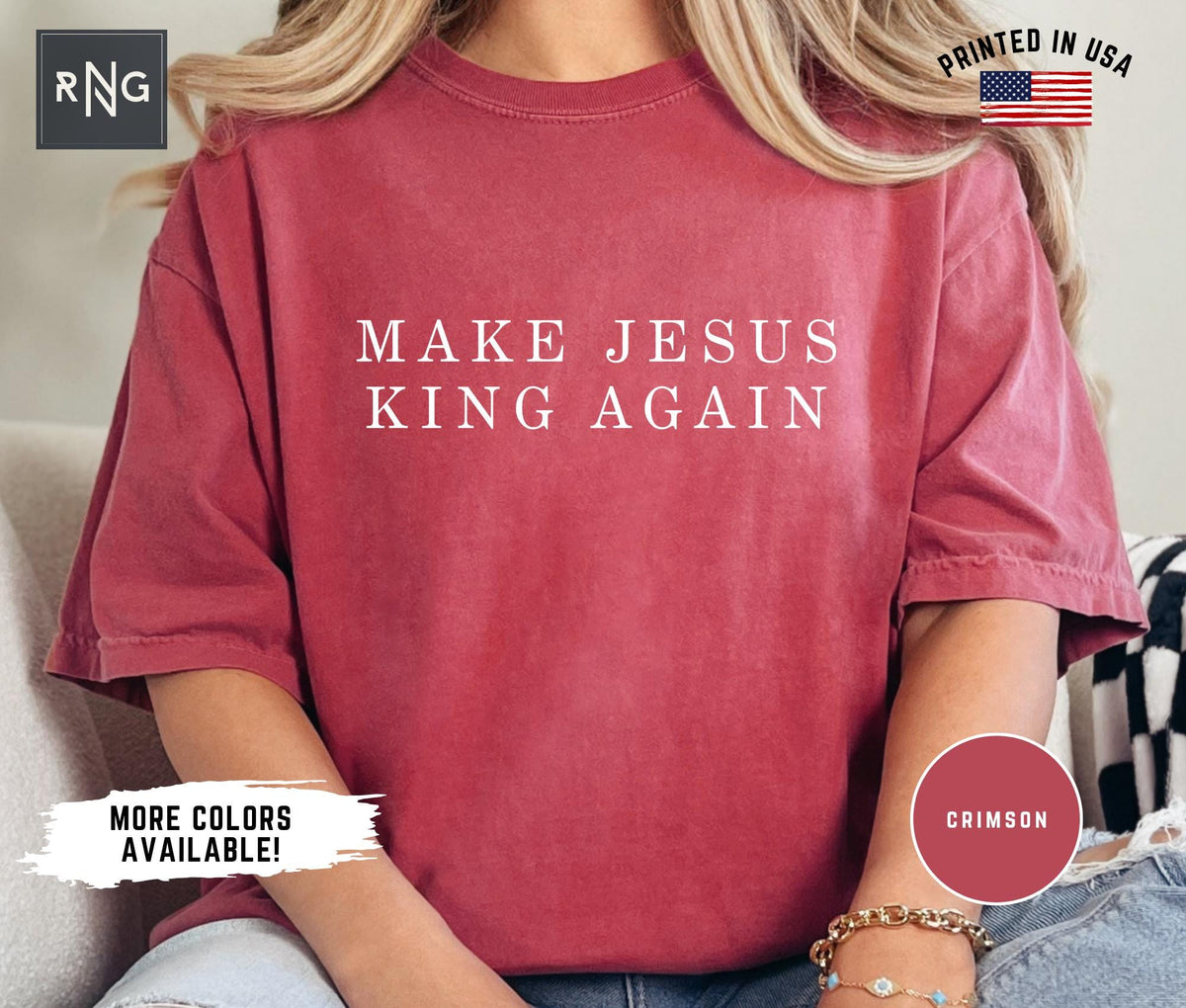Christian MAGA Shirt Make Jesus King Again Shirt American Religious Shirt Christian Political Shirt Jesus Shirt Election Apparel Graphic Tee – Bold Style · High-Quality Print