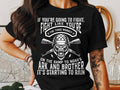 Funny Motivational T Shirt Third Monkey Quote Fight Like Youre On Noahs Ark Unique Graphic Tee Mens Womens Apparel Rain Warning Shirt Graphic Tee – Easygoing Wear · Trending Graphic Apparel