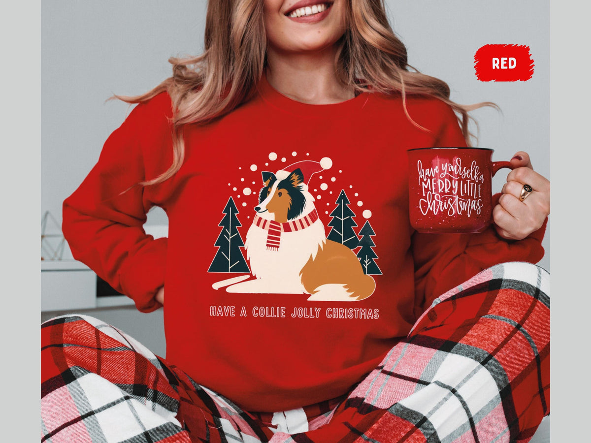 Rough Collie Christmas Sweatshirt Collie Christmas Sweatshirt Rough Collie Gift Collie Dog Lovers Collie mom Sweatshirt Custom Collie dog Sweatshirt – Everyday Comfort · Trending Graphic Apparel