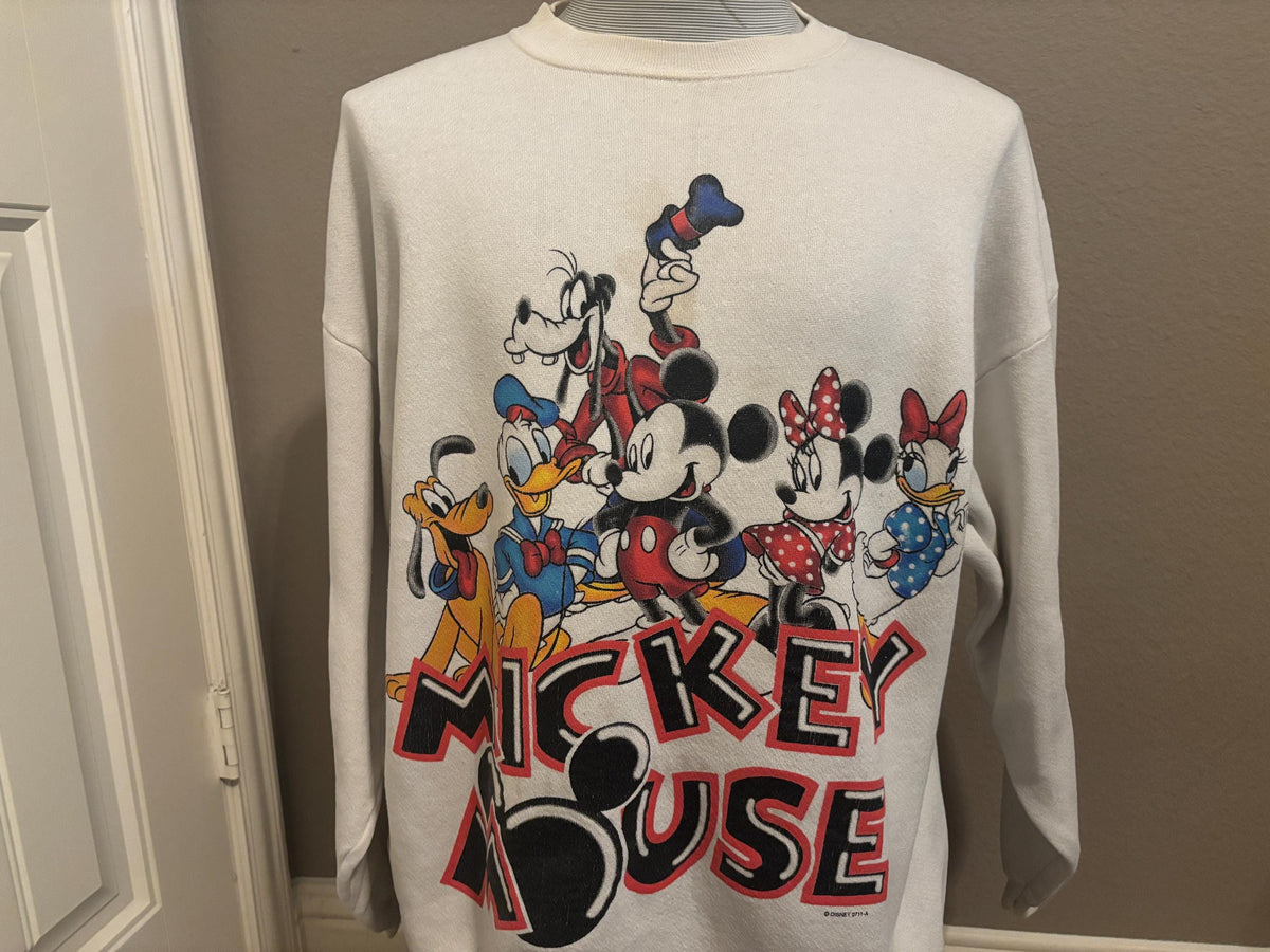Vintage 9039s Walt Disney Mickey Mouse and Friends Crewneck Sweatshirt XL Sweatshirt – Warm & Stylish · Top Pick For Any Outfit