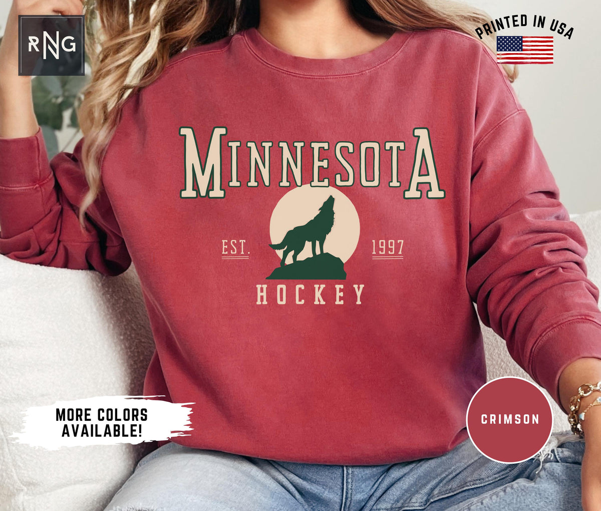Minnesota Hockey Shirt Wild Hockey Sweatshirt Minnesota Hockey Crewneck Minnesota Sports Fan Apparel Wild Hockey Fan Gift Idea Sweatshirt – Feel-Good Design · Must-Have Style