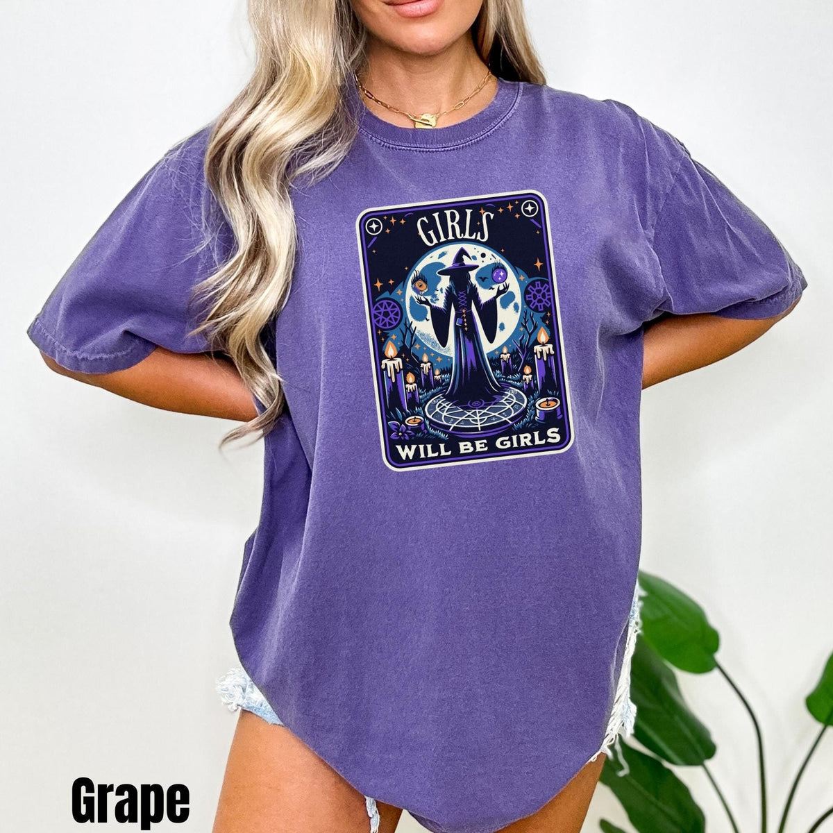 Girls Will Be Girls Halloween Tarot Card Shirt Witch Shirt Funny Vintage Halloween Shirt Girly Shirt Witchy Gift Graphic Tee – Fan Favorite · Top Pick For Any Outfit