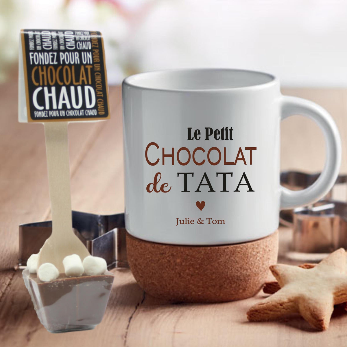 Coffret personnalis chocolat chaud Tata Mug cuillre chocolat cadeau femme Cadeau Nol ide cadeau tata Graphic Tee – Premium Graphic · Top Pick For Any Outfit