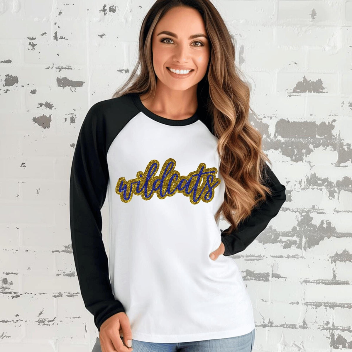 Custom Glitter School Mascot Baseball T Shirt Made with Real Glitter 34 Sleeve Raglan Shirt for Sports Moms Youth and Toddlers Personalized Graphic Tee – Bold Style · Top Pick For Any Outfit