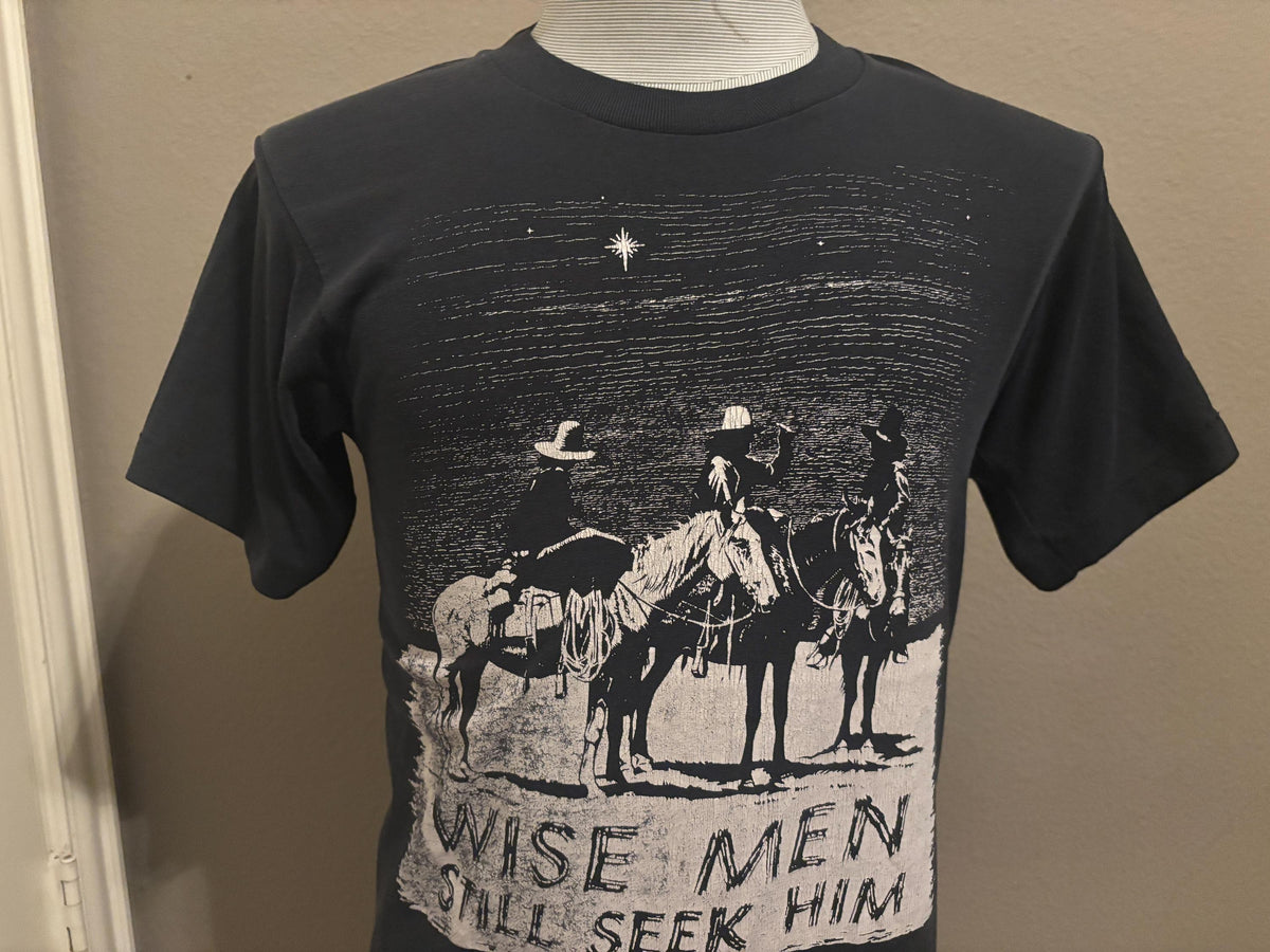 Vintage 9039s Wise Men Still Seek Him Cowboy T shirt M Graphic Tee – Everyday Comfort · High-Quality Print