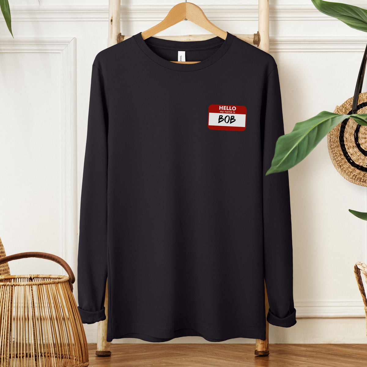 Personalized Funny long sleeve Shirt Make Introductions Hilarious with a Custom Hello my name is T shirt Personalized pocket design Graphic Tee – Bold Style · Top Pick For Any Outfit
