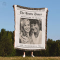 Best Friend Custom Photo Blanket Gift Unique Memory Keepsake Picture Tapestry Personalized Bestie Moving Away Cotton Woven Throw D1 Graphic Tee – Fan Favorite · Perfect For Daily Wear