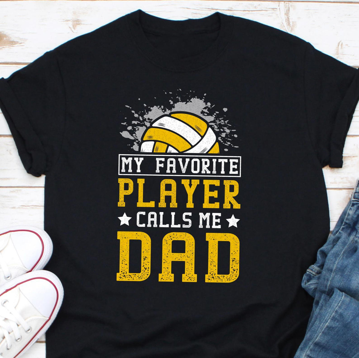 Volleyball Dad Shirt My favorite player calls me Dad Volleyball Gift for Dad Mens Volleyball T Shirt Graphic Tee – Premium Graphic · Trending Graphic Apparel
