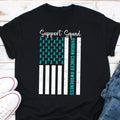 Ovarian Cancer Support Squad Shirt Cancer Awareness Shirt Ovarian Cancer Warrior Shirt Cancer Fighter Support Team Tees Ovarian Cancer Graphic Tee – Premium Graphic · Great Gift For Fans