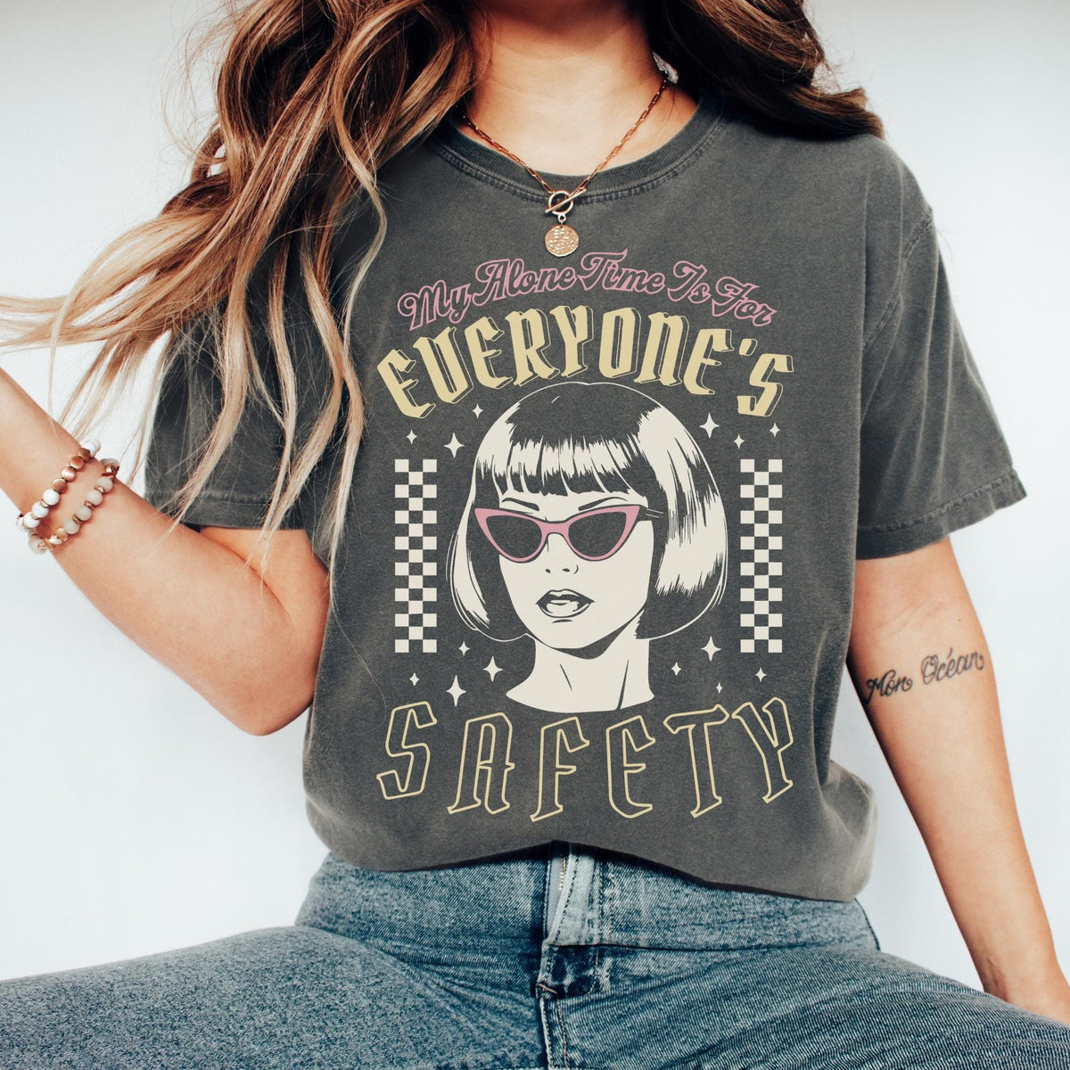 My Alone Time Is for Everyone39s Safety Vintage TShirt Retro 80s T Shirt Vintage Graphic T Shirt Graphic Tee – Warm & Stylish · High-Quality Print