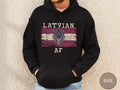 Latvian Hoodie Half Latvia shirt Latvia Flag Hoodie Latvian Sweatshirt Unisex Hoodie gift for Latvian Latvia AF hoodie Latvian gifts Hoodie – Everyday Comfort · Trending Graphic Apparel