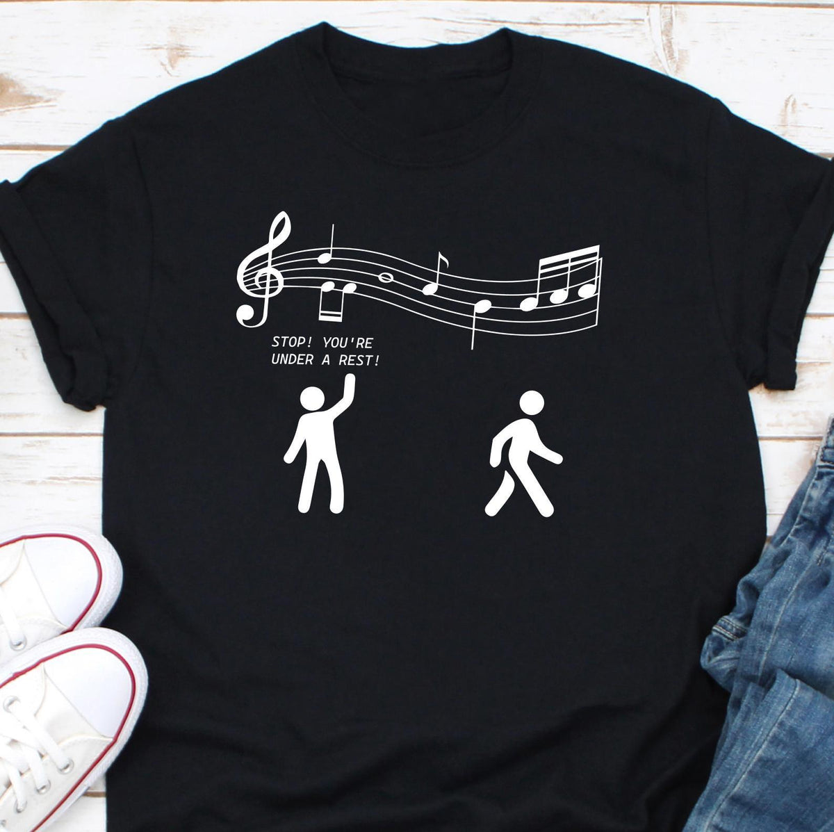 Funny Stop You39re Under a Rest Music Shirt Music Shirts Band Shirts Orchestra Shirts Music Gifts Musician Shirts Musical Notes Shirt Graphic Tee – Easygoing Wear · Top Pick For Any Outfit