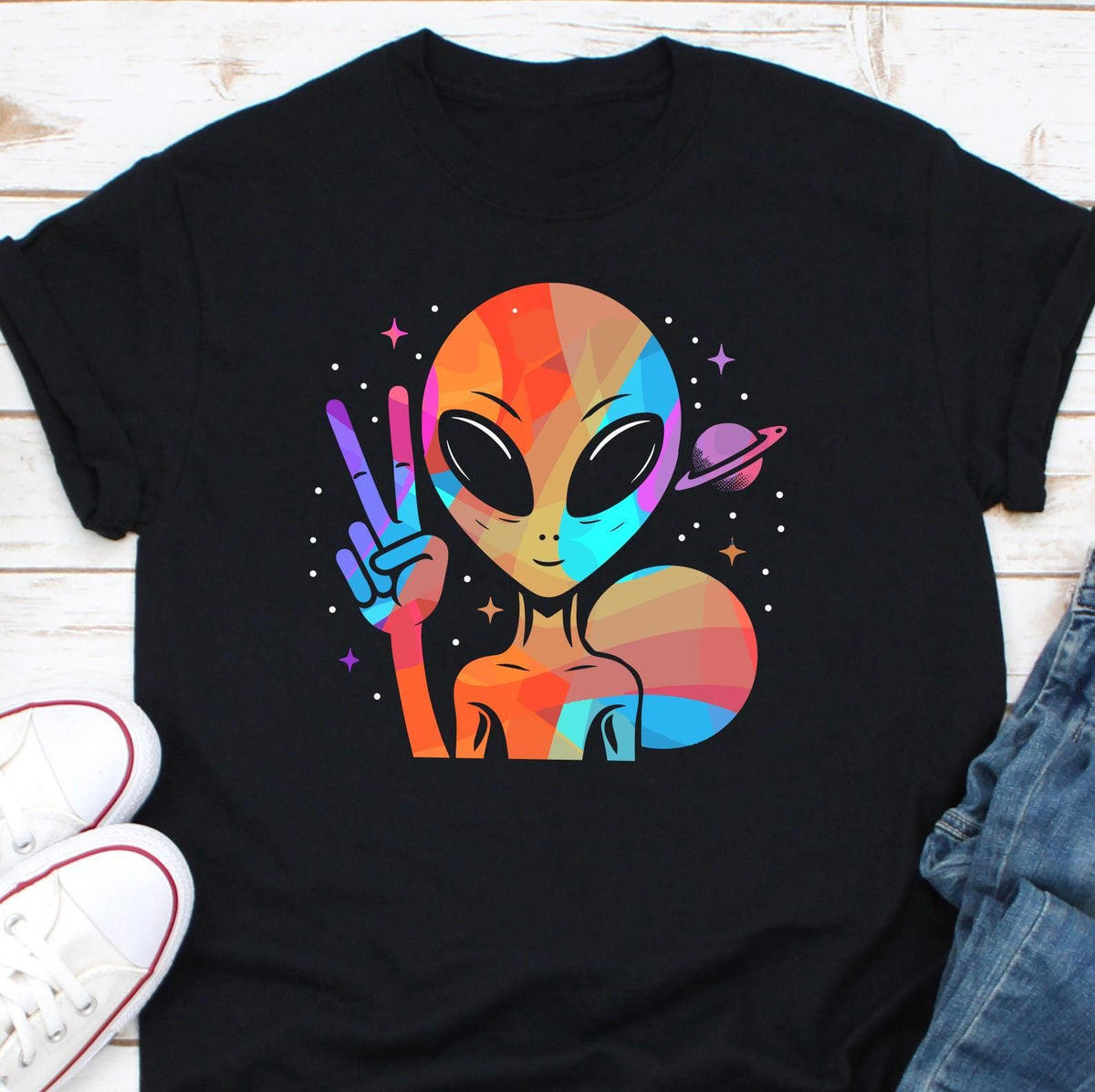 Alien Peace Sign Shirt Republican Elephant Vote For ET Political Shirt Alien For President Grand Old Party Colorful Peace Sign Gift Graphic Tee – Cozy Vibes · Trending Graphic Apparel