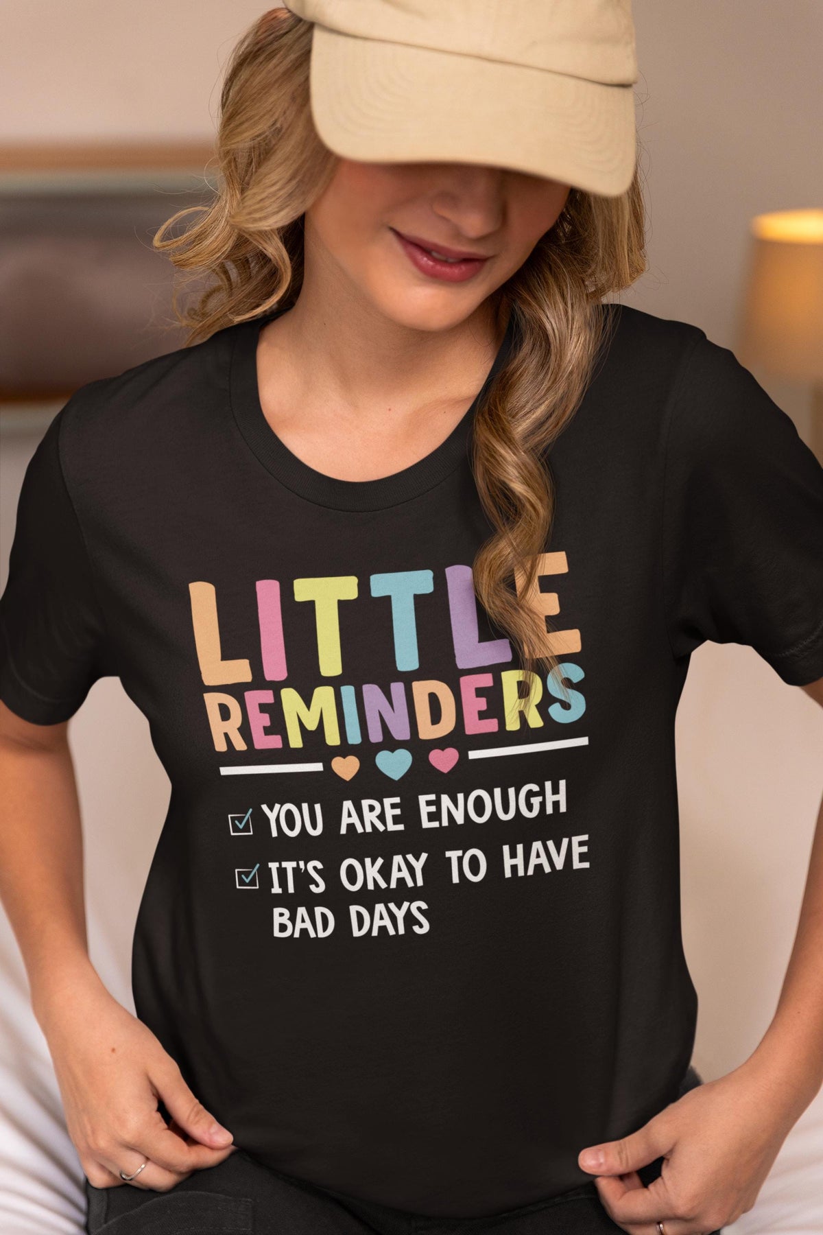 Little Reminders You Are Enough It39s Okay To Have Bad Days Shirt Mental Health Awareness Shirt Positivity Shirt Anxiety Shirt Graphic Tee – Bold Style · High-Quality Print