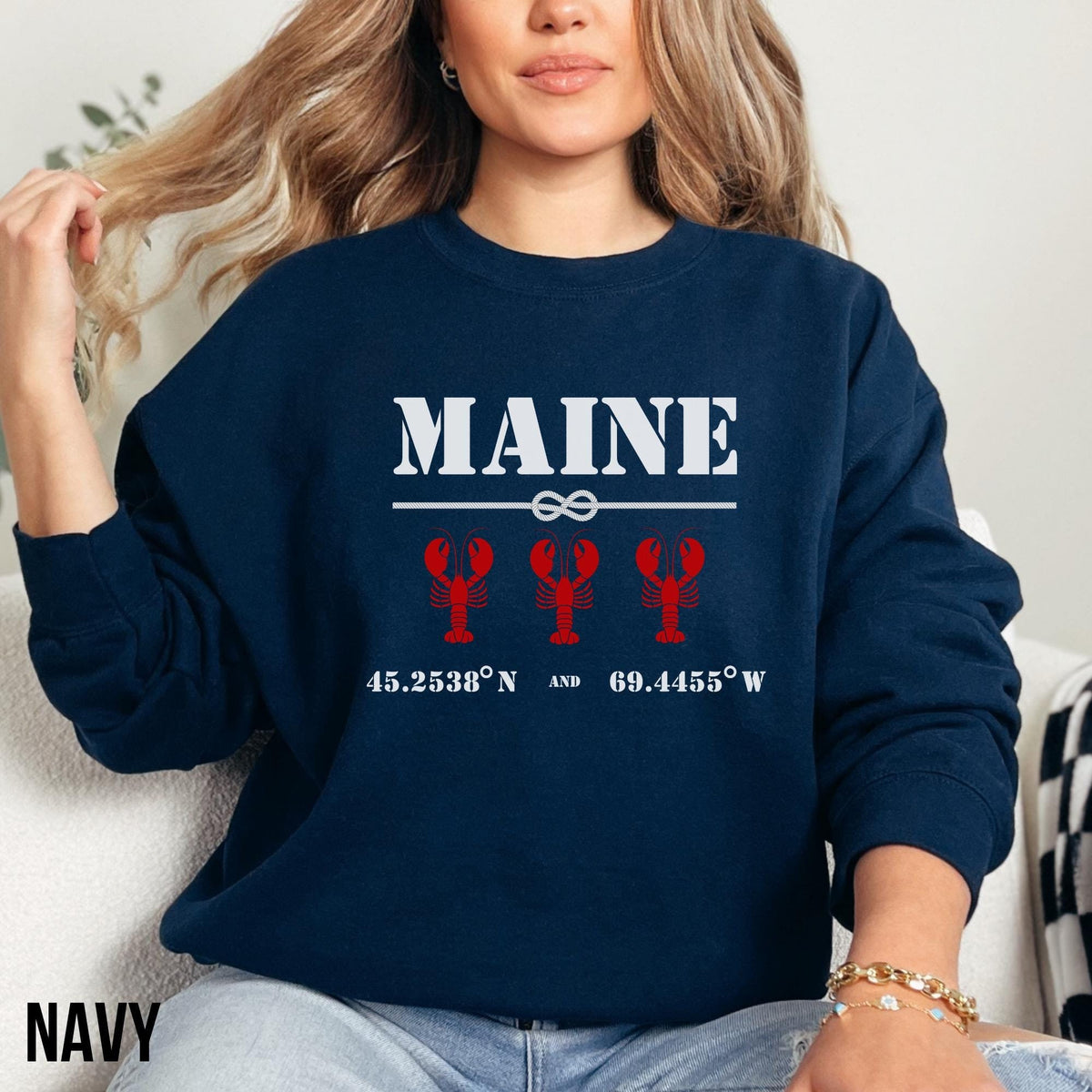 Maine Sweatshirt Maine Lobster Sweater Lobster Tshirt Maine State Shirt Maine Vacation Souvenir New England Cruise Shirt Lobster Lover Sweatshirt – Premium Graphic · Great Gift For Fans