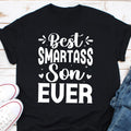 Best Smartass Son Ever Shirt Funny Son Gifts Dad To Son Presents Funny Gift For Son Family Humor Shirts Graphic Tee – Everyday Comfort · Trending Graphic Apparel