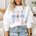 Coquette Nutcracker Christmas Sweatshirt Nutcracker Gift Nutcracker Ballet Girly Aesthetic Pink Christmas Sweater Blue Christmas Sweater Sweatshirt – Feel-Good Design · Perfect For Daily Wear