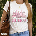 Pink Retro Christmas Shirt Ladies Pink Christmas Tree Shirt Girls Trendy Girly Aesthetic Christmas Shirt Women39s Merry Christmas Shirt Graphic Tee – Soft Feel · High-Quality Print