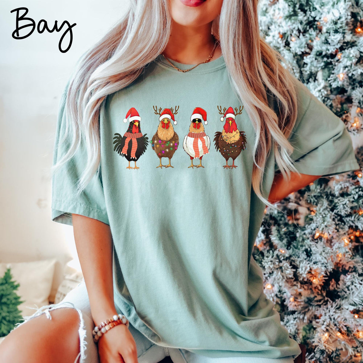 Christmas Chickens Shirt Cute Christmas Tee Womens Christmas Tshirt Christmas Tshirt Holiday Party Shirt Graphic Tee – Warm & Stylish · Top Pick For Any Outfit