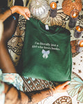 Cute Bookish Sweatshirt for Romance Reader Who Loves Bows Soft Girl Style Book Lover Crewneck for Librarian or Author Gift for Bookworm Sweatshirt – Aesthetic Look · High-Quality Print
