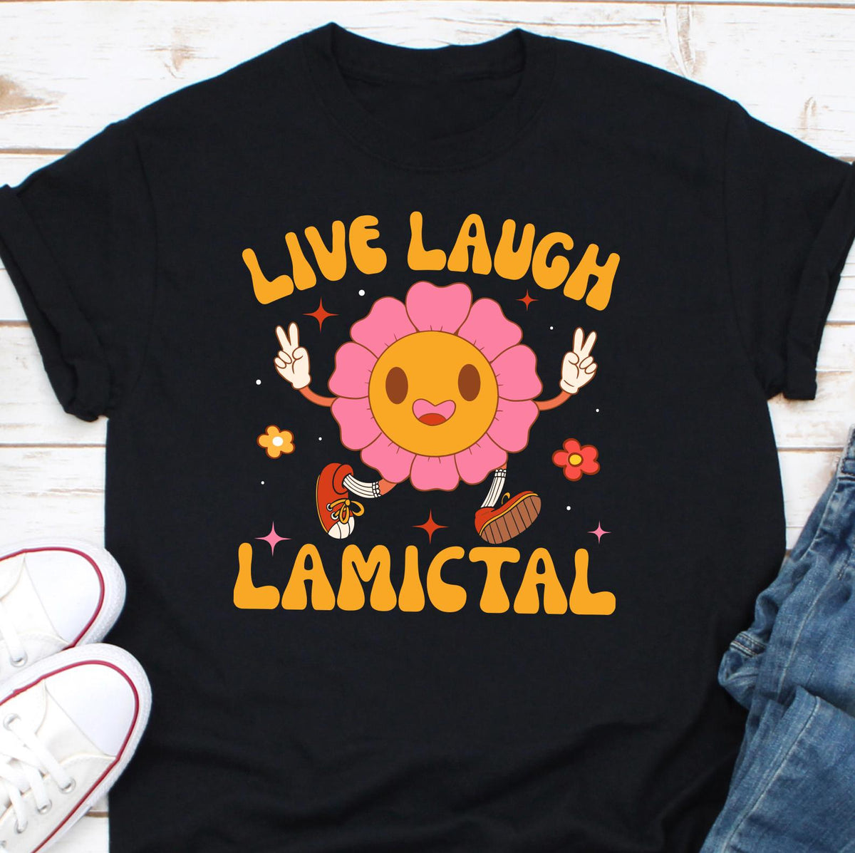 Live Laugh Lamictal shirt lamictal shirt epilepsy awareness bipolar disorder bpd awareness bipolar shirt epilepsy tee mental health Graphic Tee – Cozy Vibes · Trending Graphic Apparel
