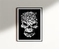 Skull Art Print Skeleton Wall Art Gothic Decor Black and White Prints Alternative Poster Emo Dorm Decor Goth Aesthetic Dark Art Decor Graphic Tee – Easygoing Wear · Must-Have Style