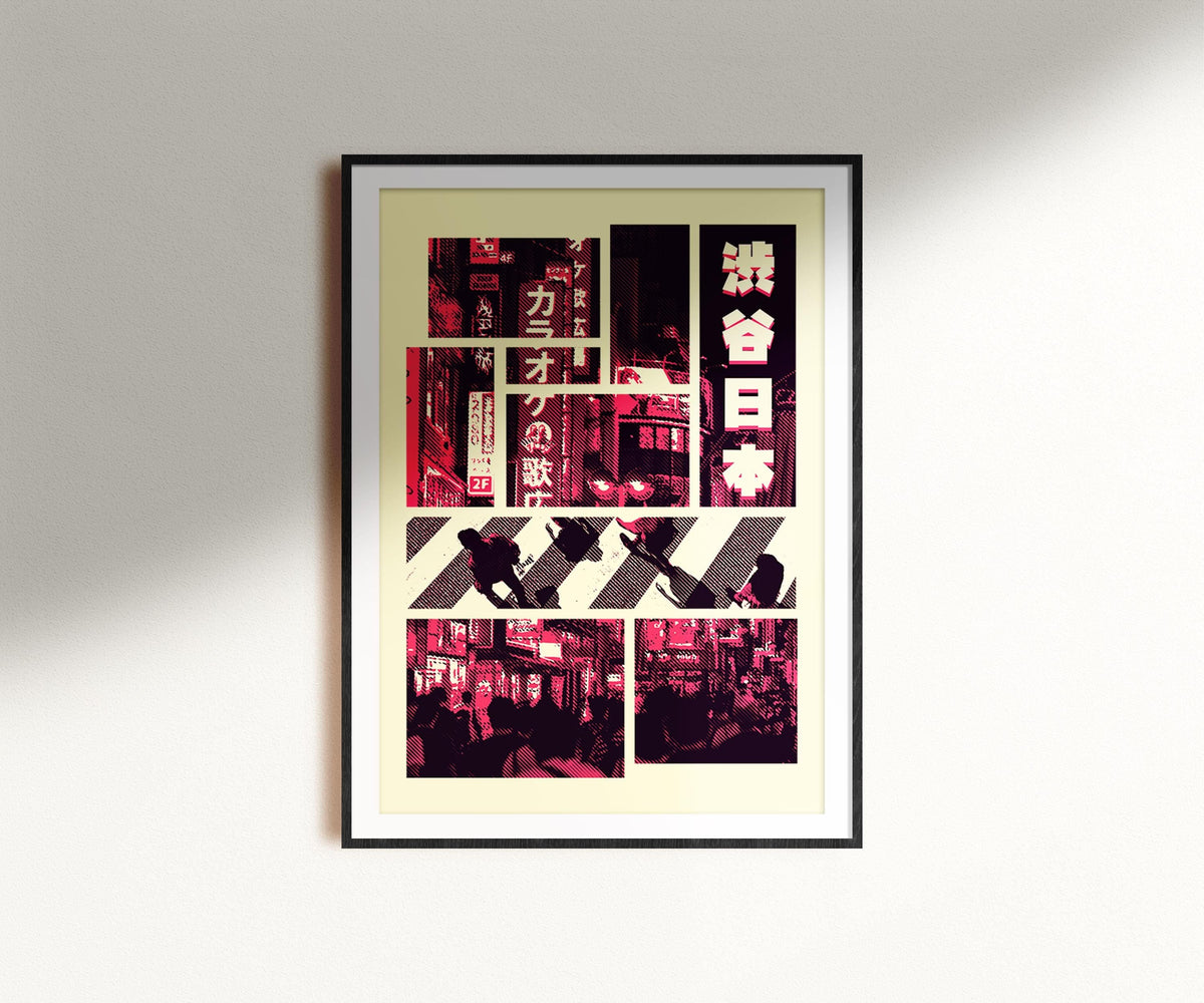Tokyo Night Print Shibuya Wall Art Japan Travel Poster Japanese Aesthetic Room Decor Japan Aesthetic Art Urban Night Life Graphic Tee – Cozy Vibes · Must-Have Style