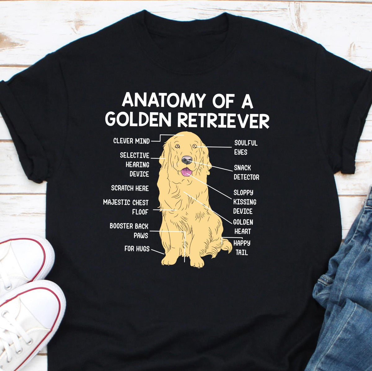 Anatomy Of A Golden Retriever Shirt Golden Retriever Dog ShirtDog MomDog DadDog Owner ShirtVintage Dog ShirtDog Lover TeeCute Dog Tee Graphic Tee – Bold Style · Trending Graphic Apparel