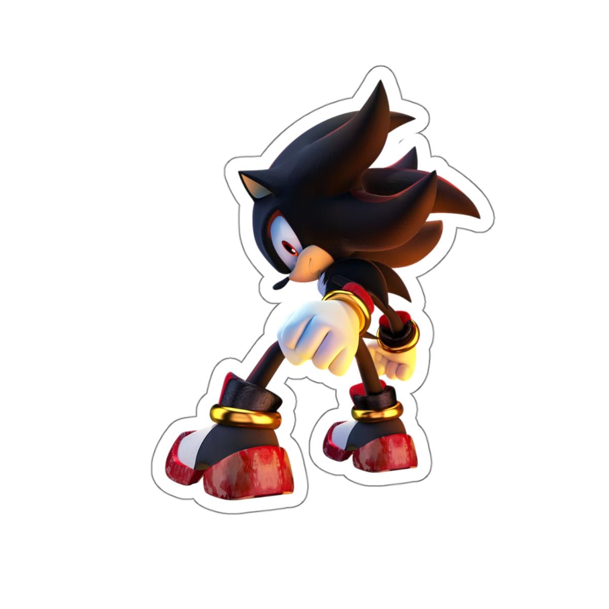 Shadow the Hedgehog vinyl sticker kiss cut custom stickers durable 3M adhesive Shadow decal glossy finish Sonic Stickers multiple sizes Graphic Tee – Warm & Stylish · Must-Have Style