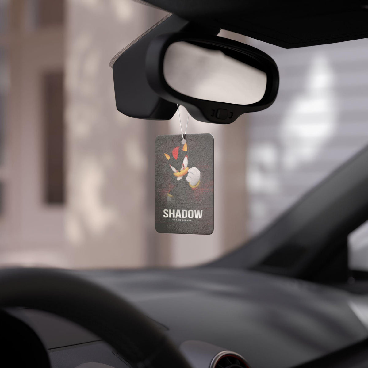 Shadow the Hedgehog car air freshener stylish hanging scent Pine New Car Black Ice fragrances double sided design long lasting aroma Graphic Tee – Bold Style · Perfect For Daily Wear