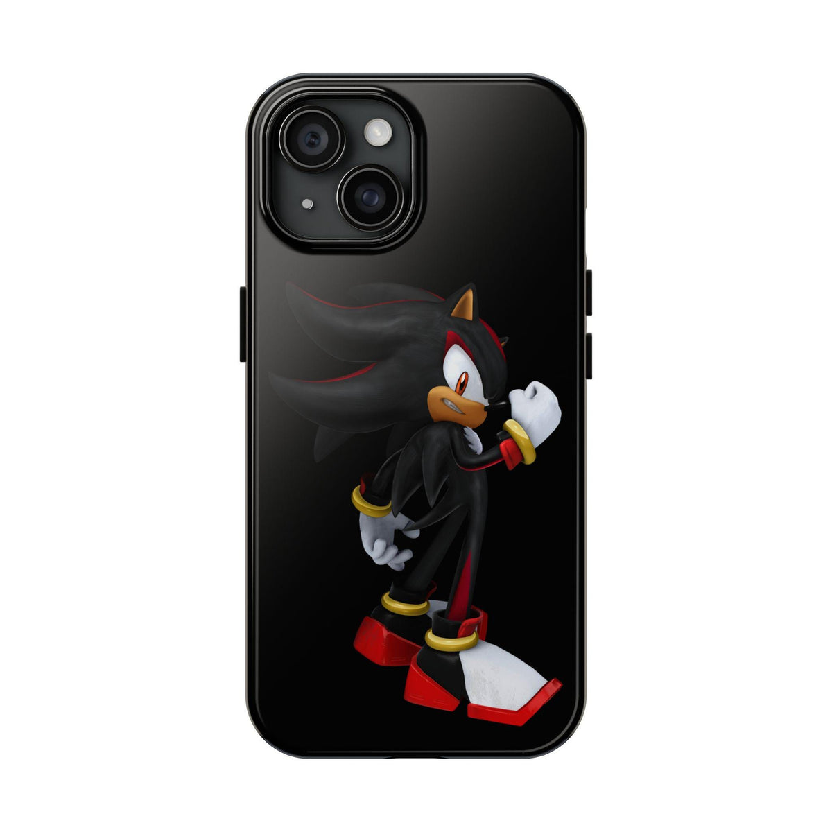 Shadow the Hedgehog tough phone case impact resistant 2 piece design polycarbonate shell glossy finish wireless charging compatible Graphic Tee – Bold Style · Perfect For Daily Wear