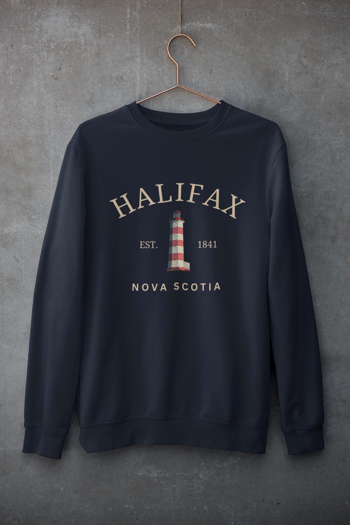 Halifax Nova Scotia Canada Lighthouse Sweatshirt Gifts Beach Crewneck Sweatshirt – Aesthetic Look · Perfect For Daily Wear