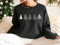 Festive Pine Trees Sweatshirt Christmas Trees Sweatshirt Hand Drawn Winter Trees Sweater Sweatshirt – Cozy Vibes · Trending Graphic Apparel