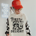 First of All I39m a Delight TShirt Funny Women39s Shirt Cute Raccoon Shirt Sarcastic Shirt Funny Saying Shirt Gift For Her Adult Humor Graphic Tee – Bold Style · High-Quality Print