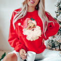 Retro Pink Santa Christmas Sweatshirt Gift for Woman Christmas PJs Matching Family Pajamas Retro Christmas Shirt Vintage Holiday Sweater Sweatshirt – Feel-Good Design · Great Gift For Fans