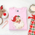 Retro Santa Christmas Sweatshirt Gift for Woman Christmas PJs Matching Family Pajamas Retro Christmas Shirt Vintage Holiday Sweater Sweatshirt – Aesthetic Look · Top Pick For Any Outfit