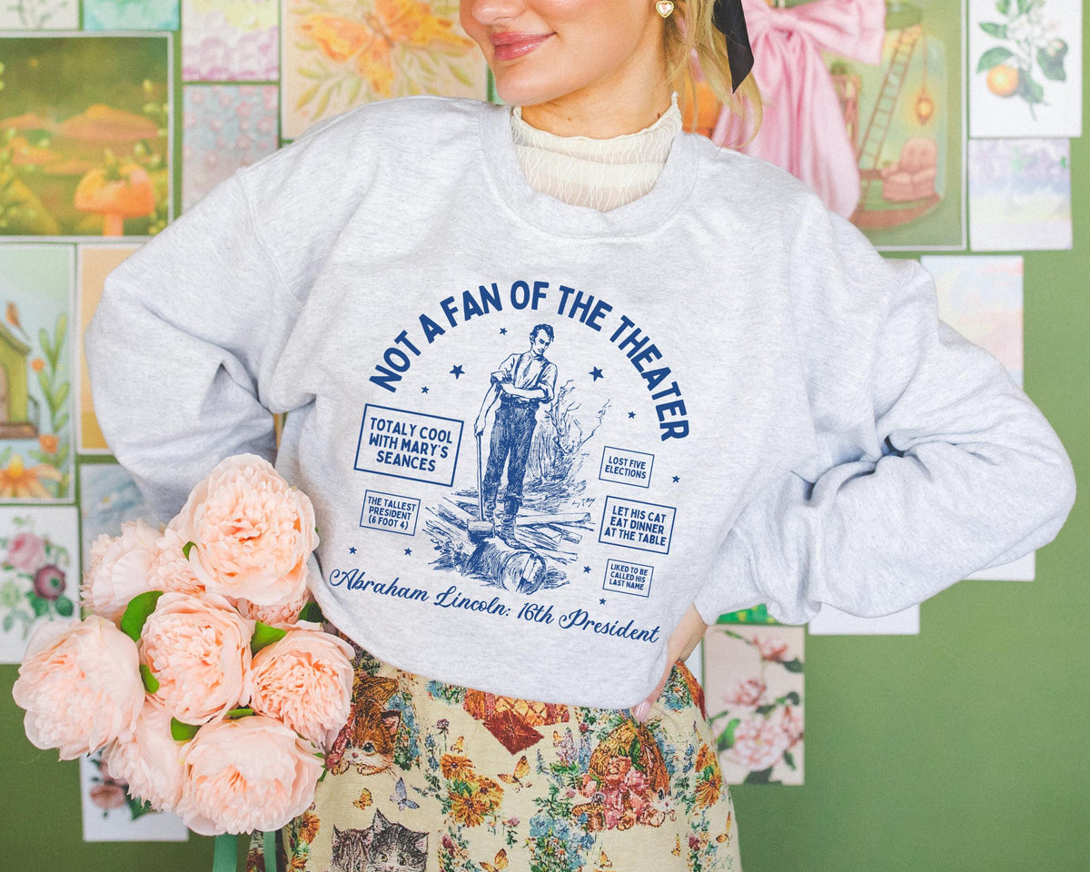 Funny American History Teacher Sweatshirt Abraham Lincoln Splitting Logs Fun Facts About 16th President 19th Century US History Crewneck Sweatshirt – Feel-Good Design · Great Gift For Fans