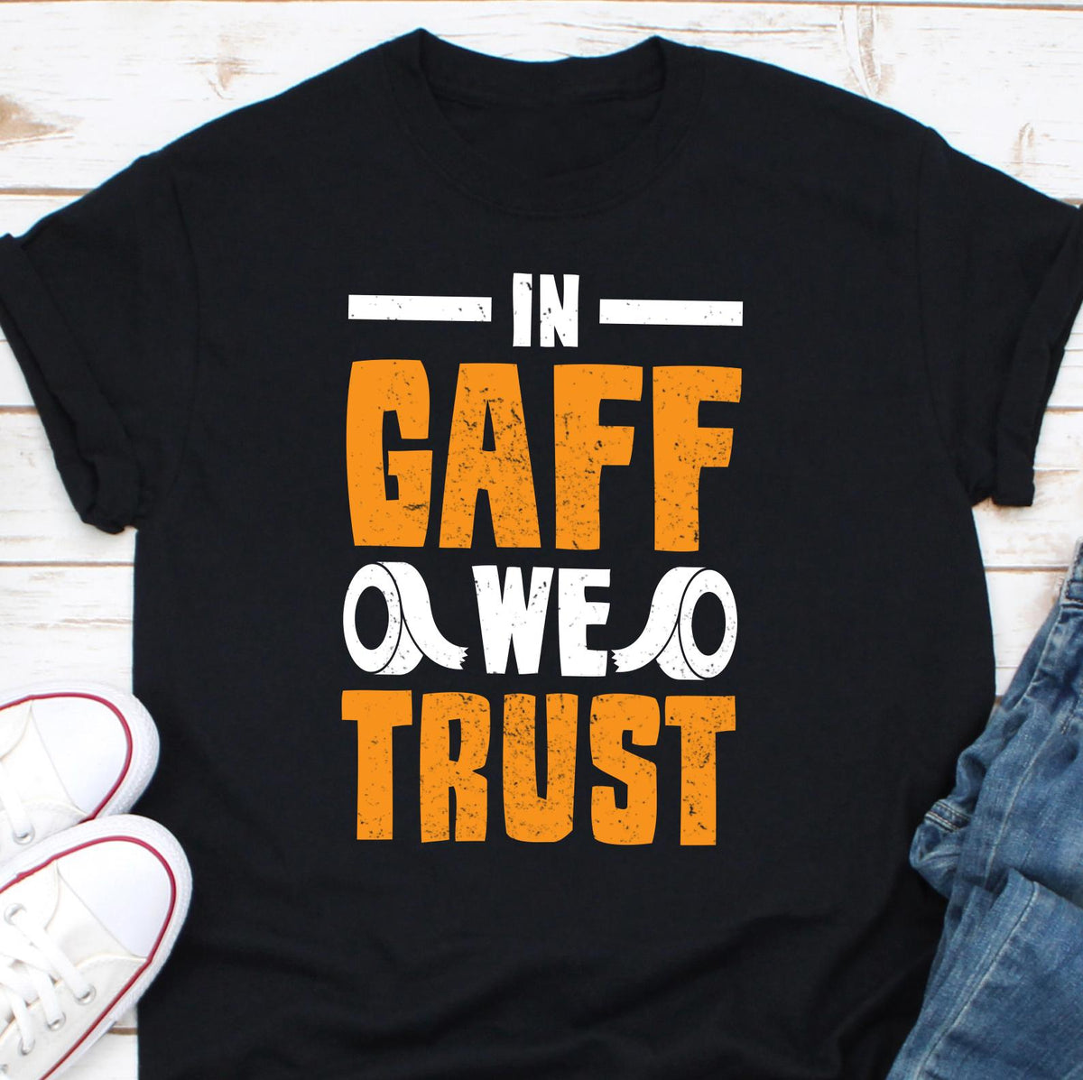 In Gaff We Trust Shirt Funny Stage Crew Shirt Theater Gaff Shirt Theatre Techie Shirt Actor Actress Set Design Gift Live Audio Crew Tee Graphic Tee – Aesthetic Look · Perfect For Daily Wear