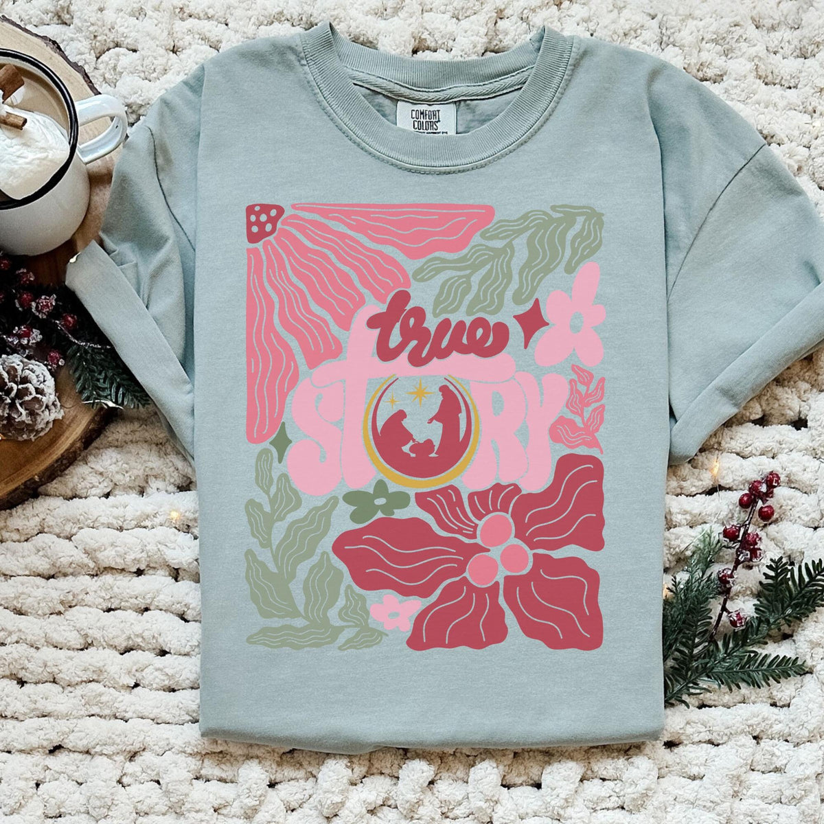 Boho Christmas Shirt Floral Christmas Tshirt Christmas Tshirt Christmas Shirt Oversized Christmas Tshirt Aesthetic Christmas Tshirt Graphic Tee – Fan Favorite · Trending Graphic Apparel