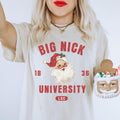 Retro Santa Tee Big Nick Shirt Santa University Shirt Santa Tee Vintage Santa Graphic Tee Christmas Tee Graphic Tee – Everyday Comfort · Great Gift For Fans